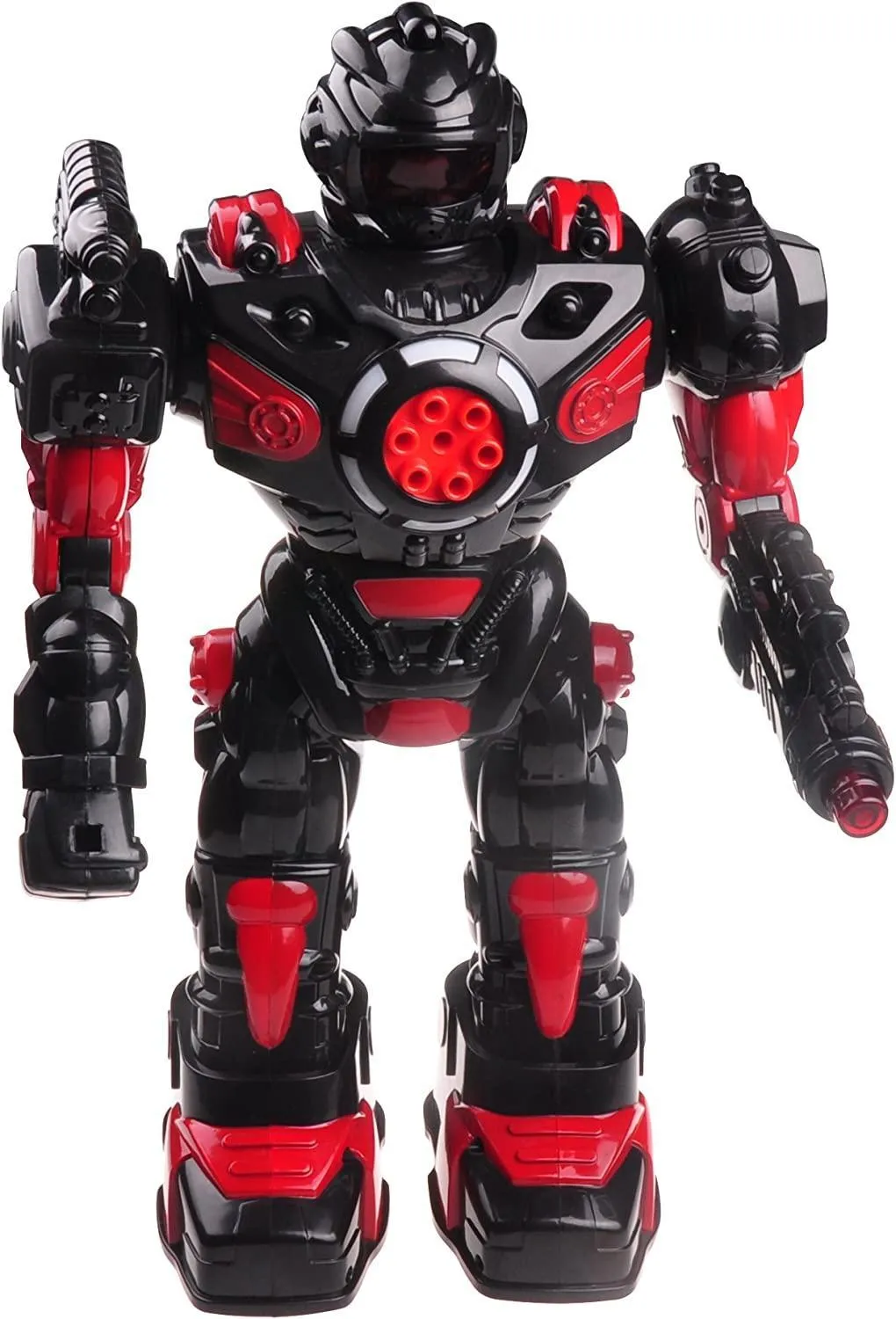 RoboAttack Large Remote Control Interactive Robot - Black/Red