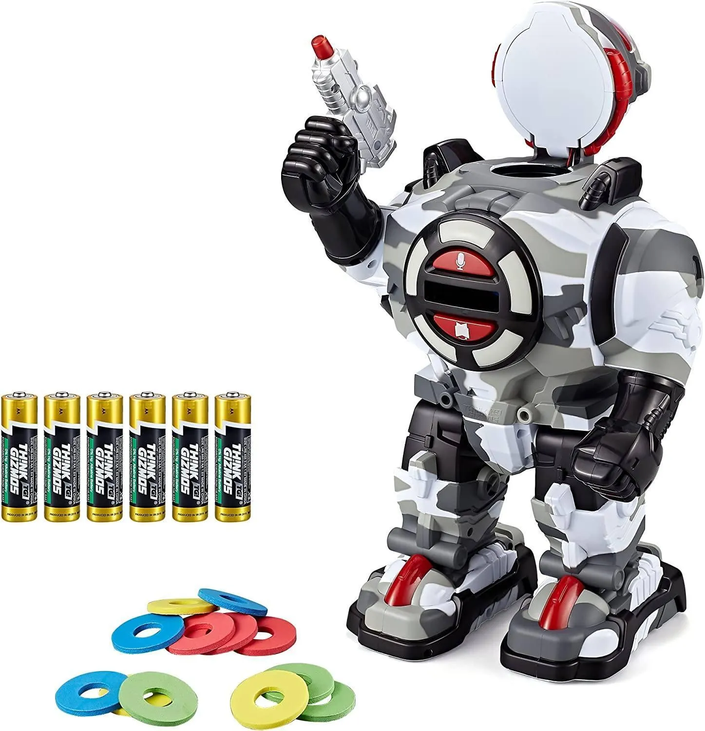 RoboShooter Remote Control Interactive Robot - White