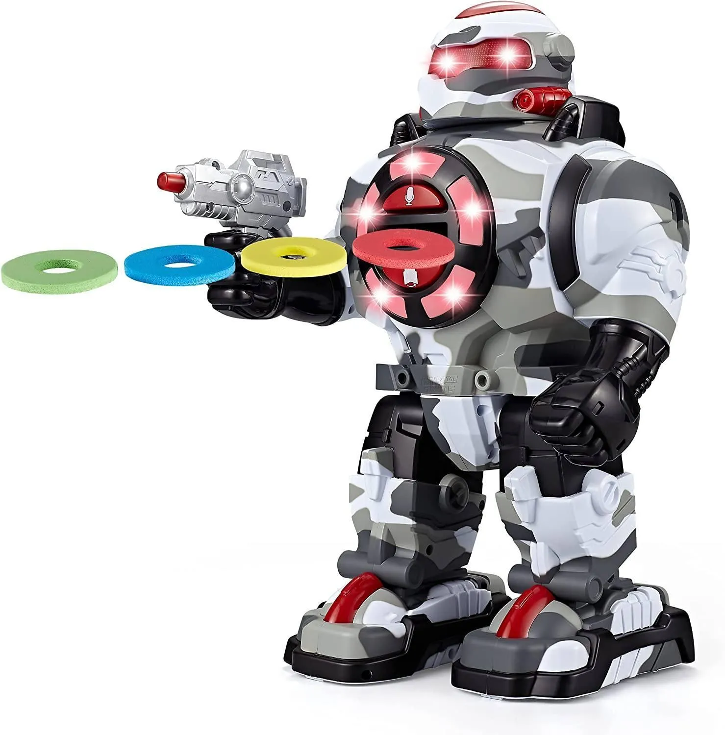 RoboShooter Remote Control Interactive Robot - White