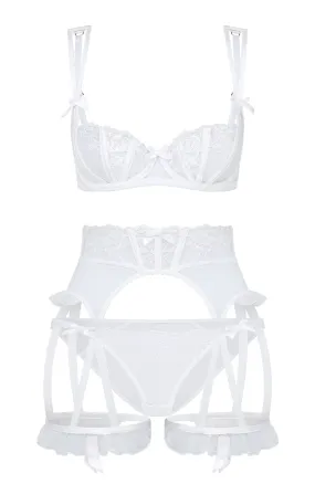 Rosia Bra, Suspender and Brief Set