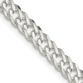 Silver 5.25-mm Double 6 Side Flat Fancy Chain