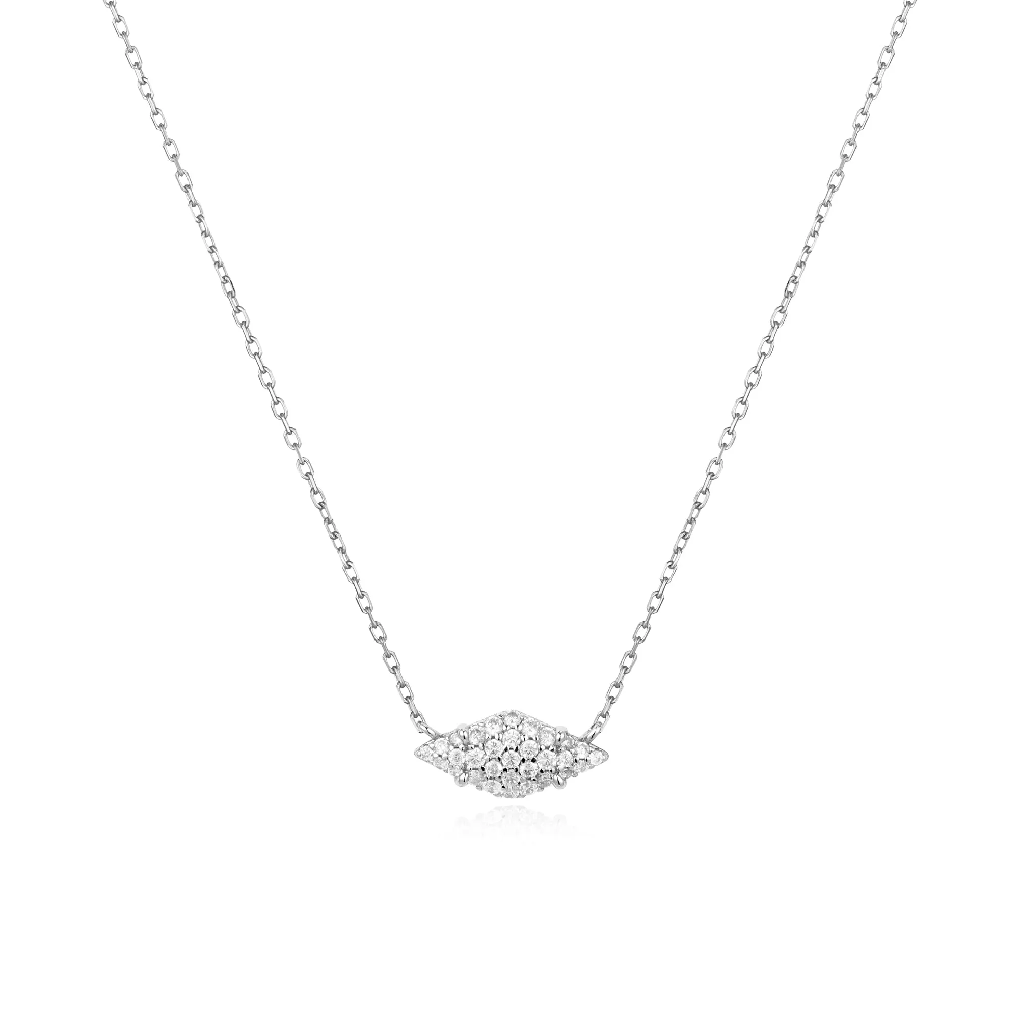 Silver Pave Sparkle Necklace