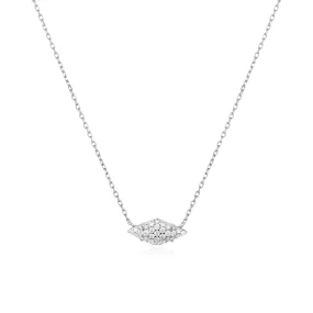 Silver Pave Sparkle Necklace