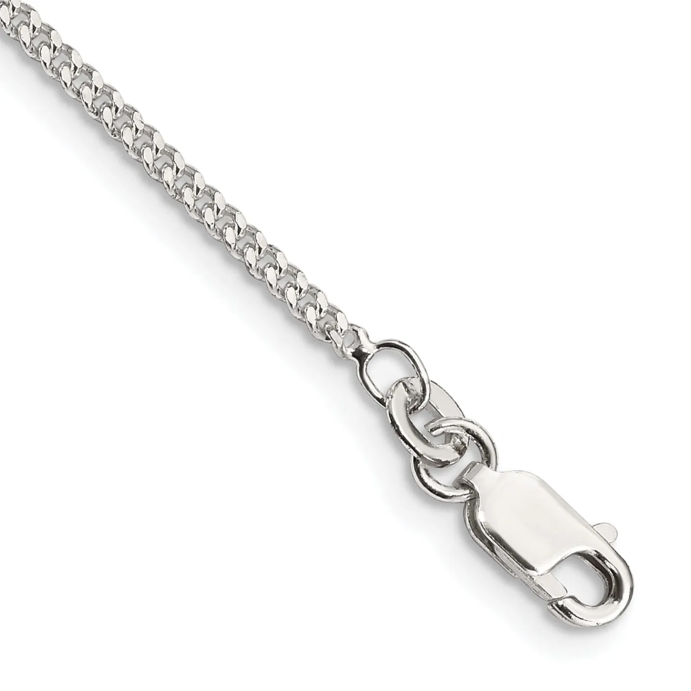 Silver Polished 1.75-mm Solid Curb Link Chain