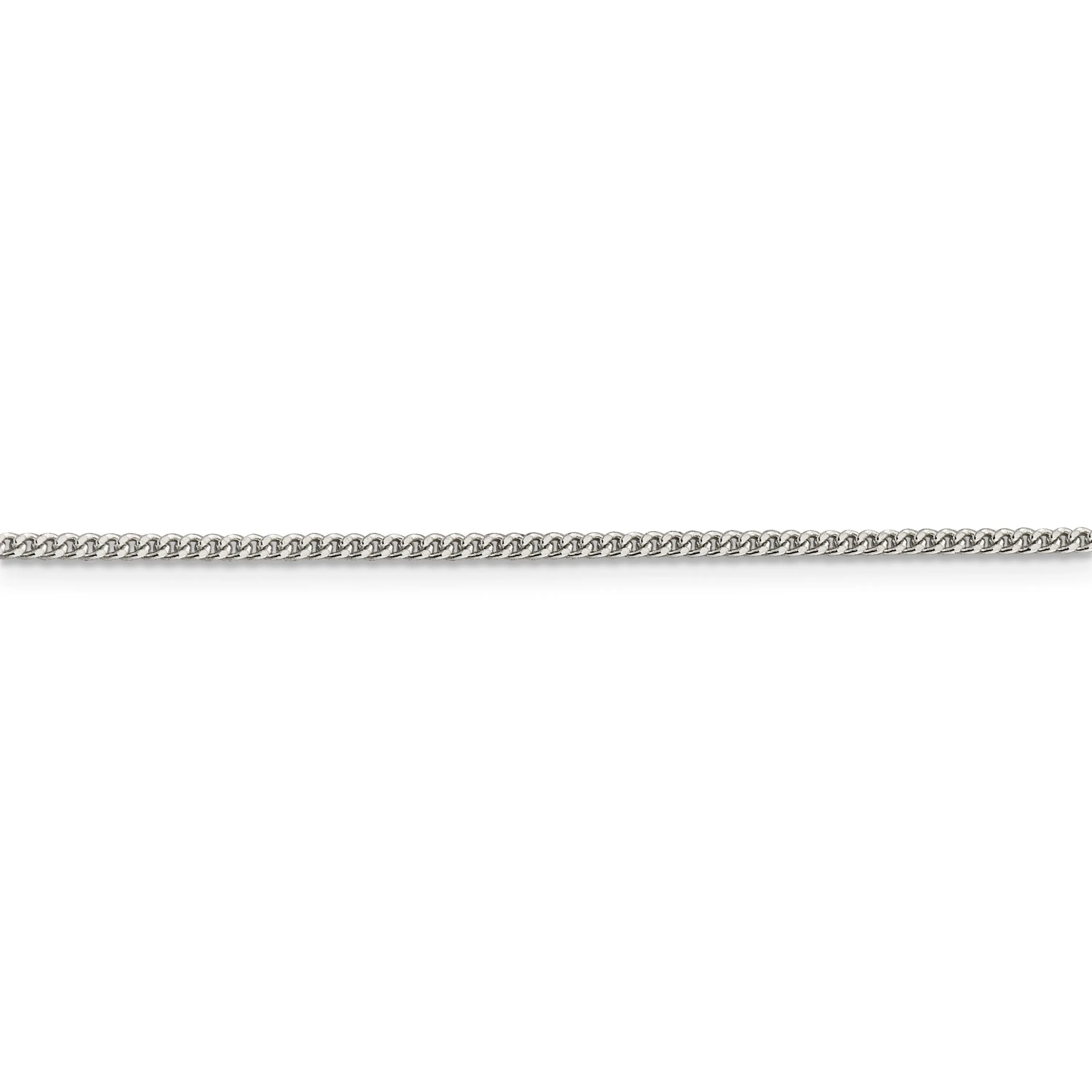 Silver Polished 1.75-mm Solid Curb Link Chain