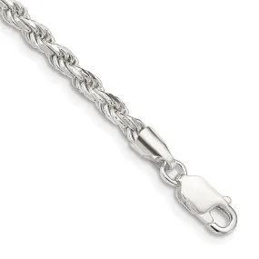 Silver Polished D.C 3.00-mm Solid Rope Chain