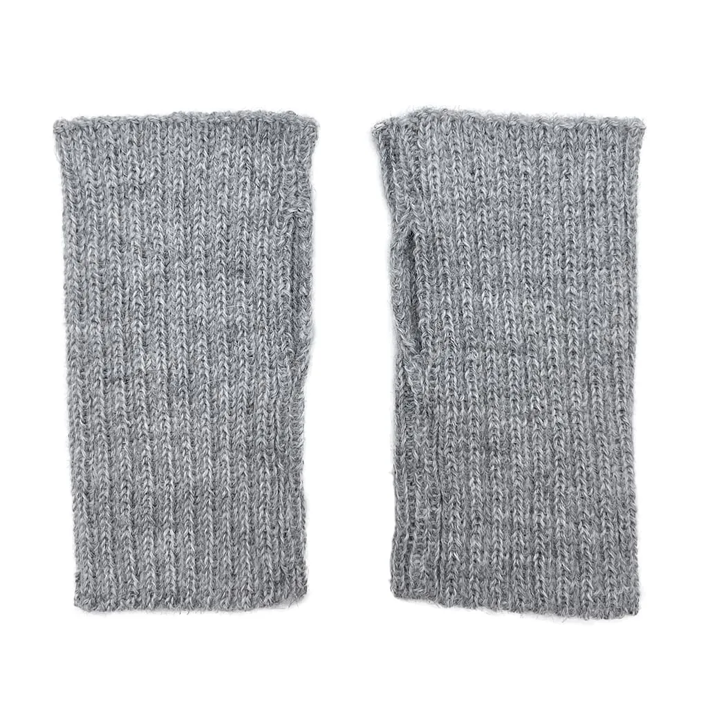 SLATE   SALT Women's Gray Minimalist Alpaca Fingerless Gloves