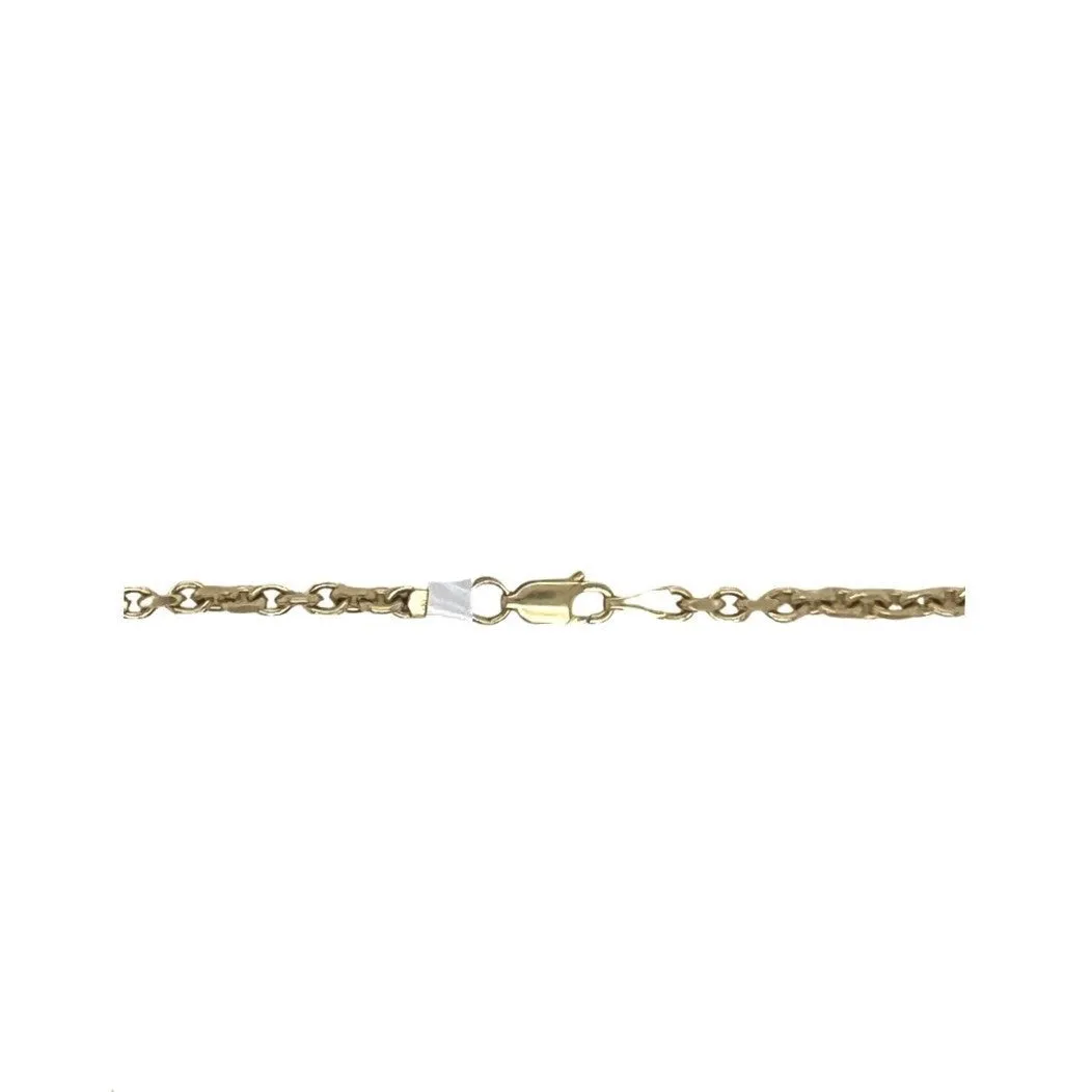 Solid Italian 10K Yellow Gold Designer Link Chain 3.25MM 18-28 Inches