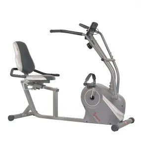 Stationary Cross Trainer Recumbent Bike with Arms Exerciser