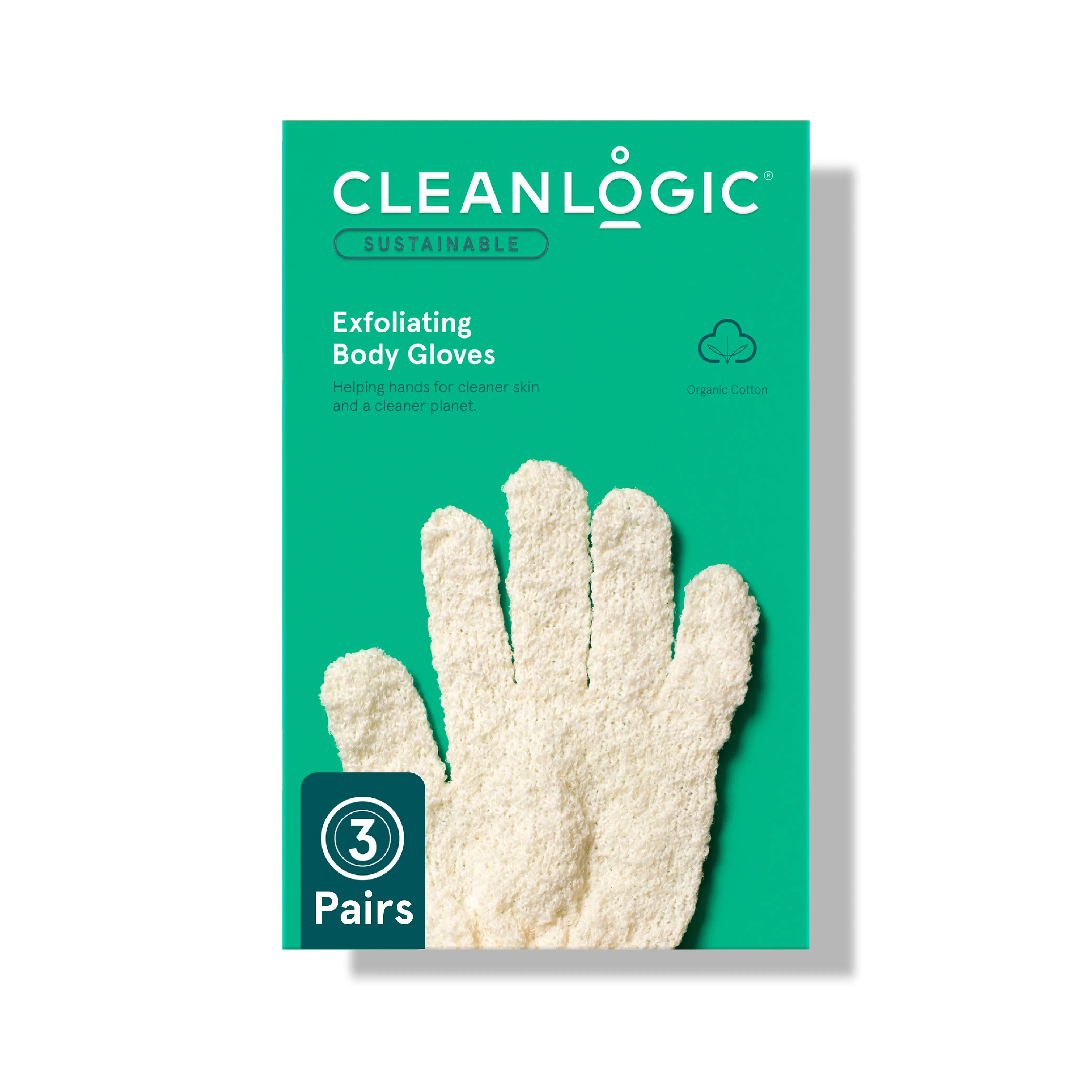 Sustainable Exfoliating Body Gloves, 3 Pair – 6 Count