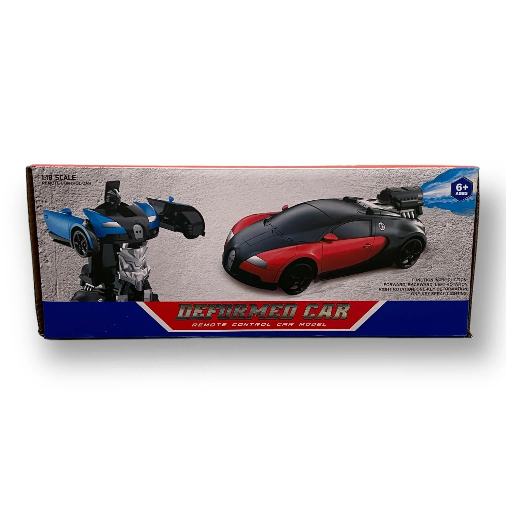 Transformer RC Car Into A Robot  2 in 1 Car Toy 2.4Ghz 1:18 Rechargeable Blue