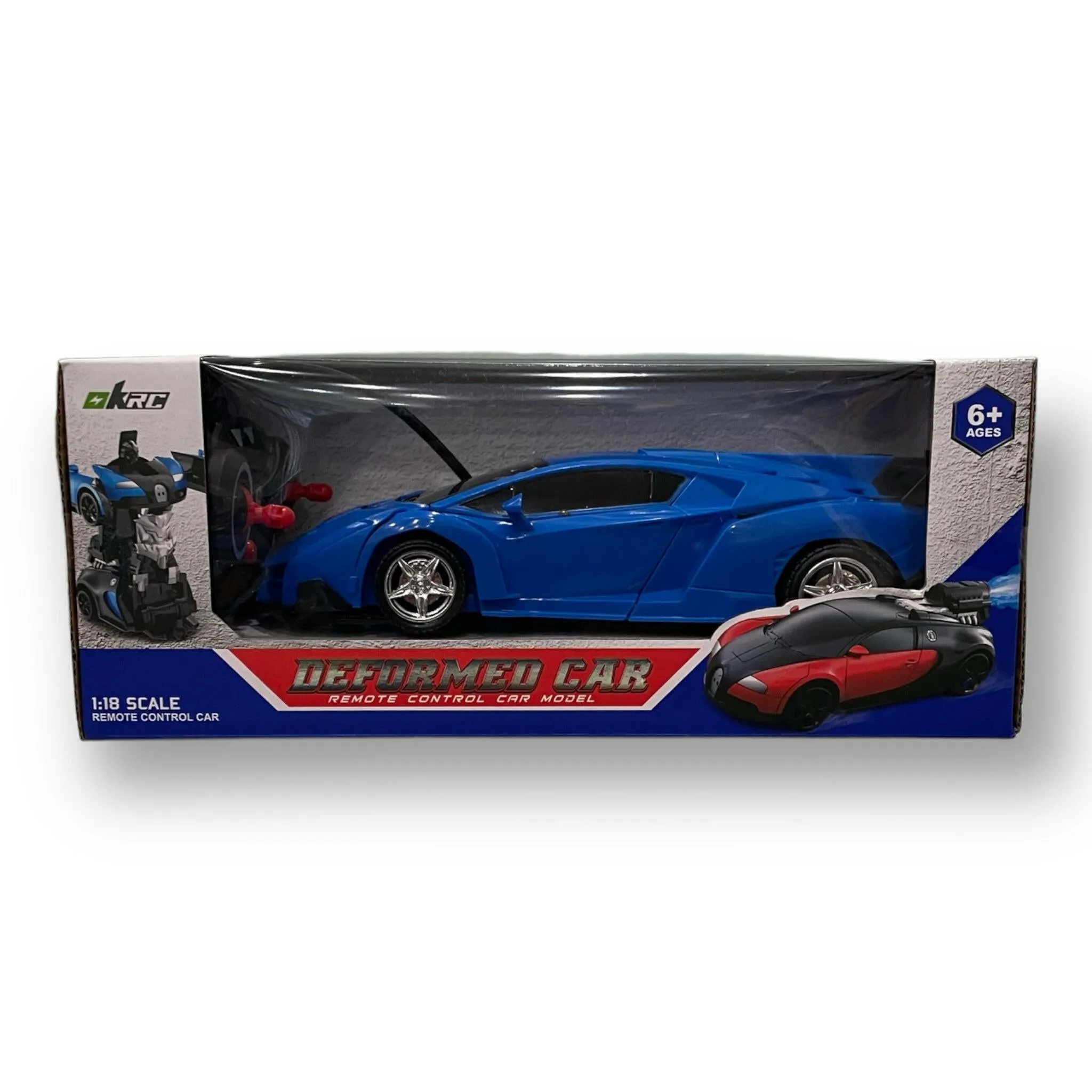 Transformer RC Car Into A Robot  2 in 1 Car Toy 2.4Ghz 1:18 Rechargeable Blue