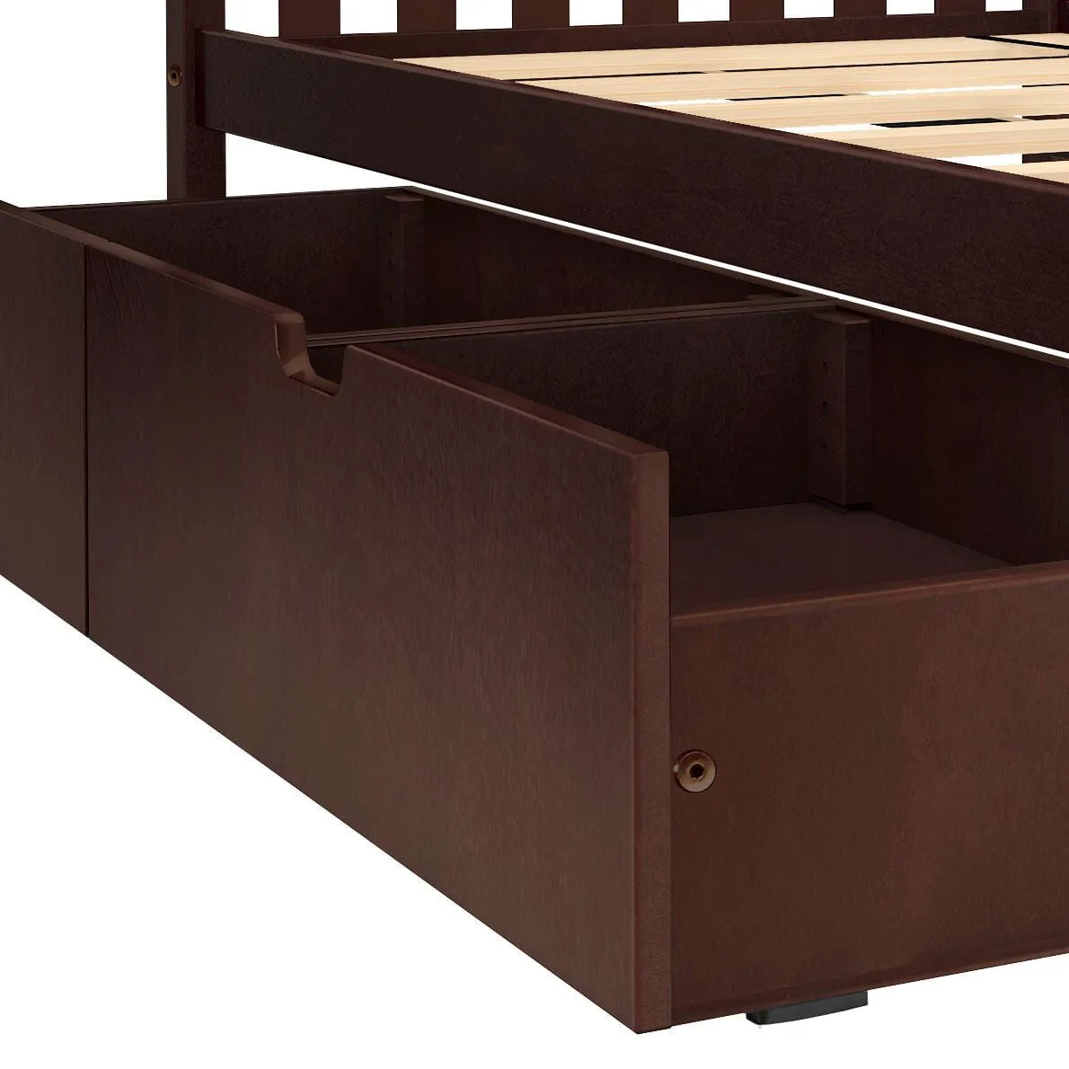 Twin Over Full Bunk Bed With Storage Drawers