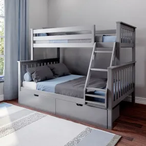 Twin Over Full Bunk Bed With Storage Drawers