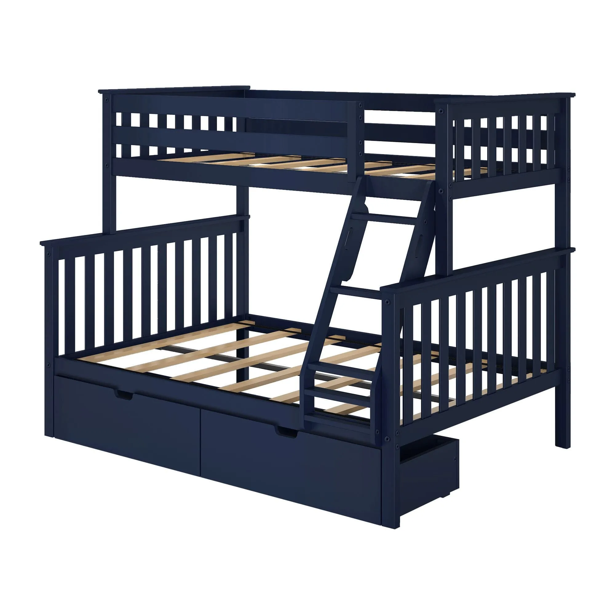 Twin Over Full Bunk Bed With Storage Drawers