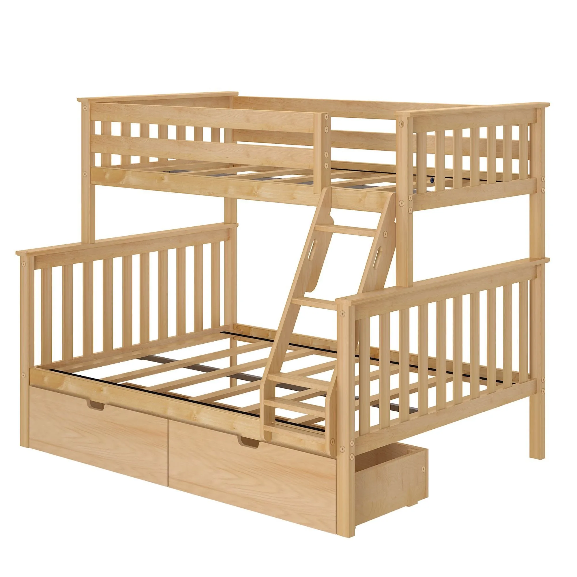 Twin Over Full Bunk Bed With Storage Drawers