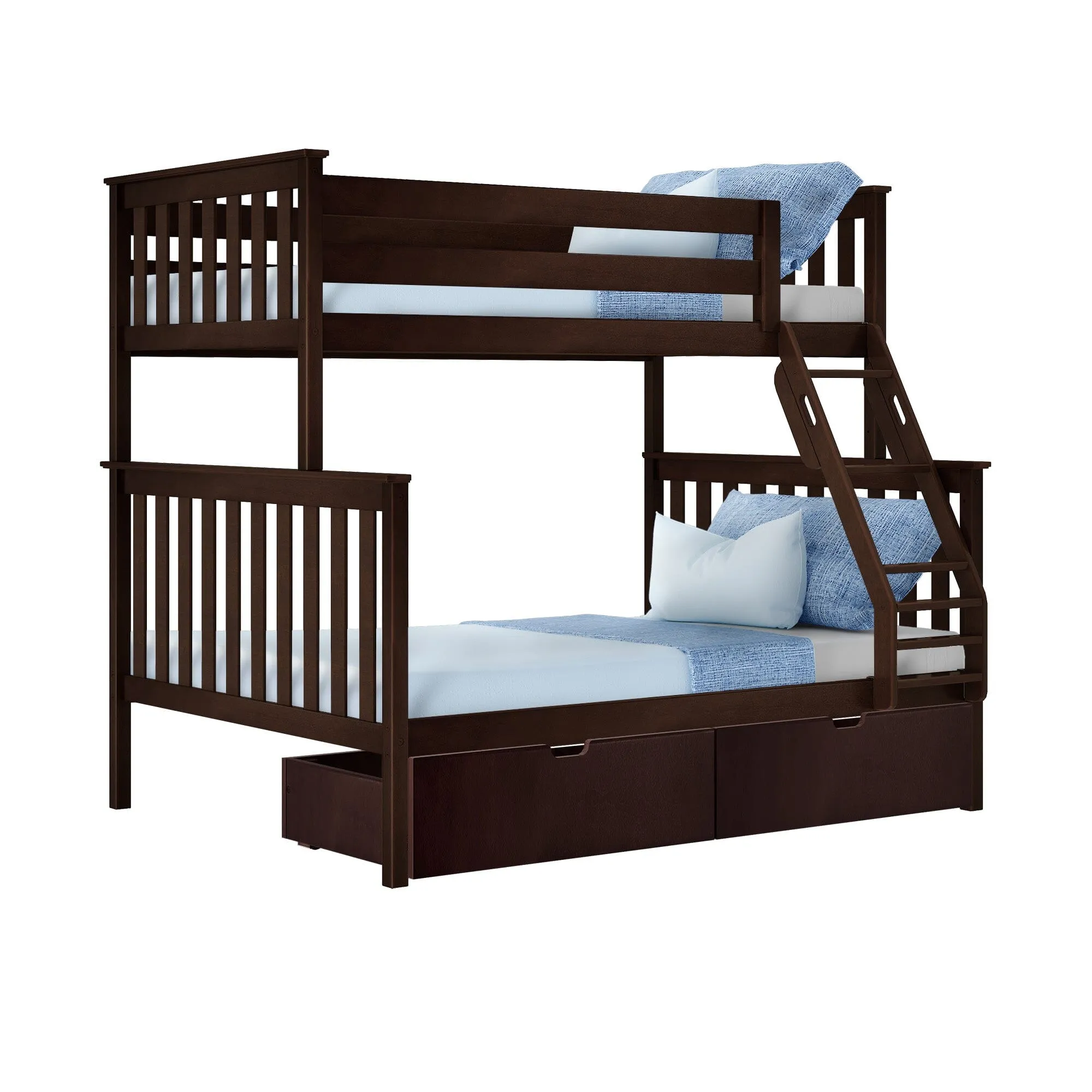 Twin Over Full Bunk Bed With Storage Drawers