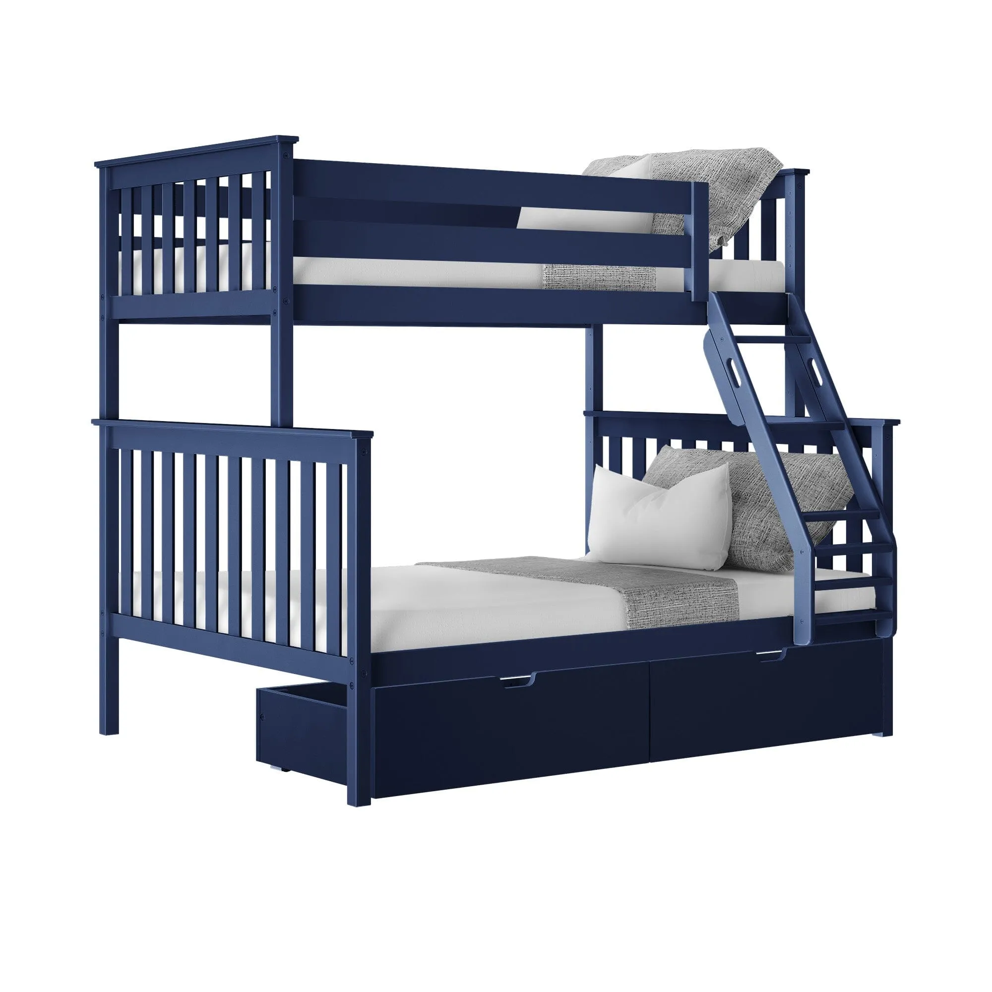 Twin Over Full Bunk Bed With Storage Drawers