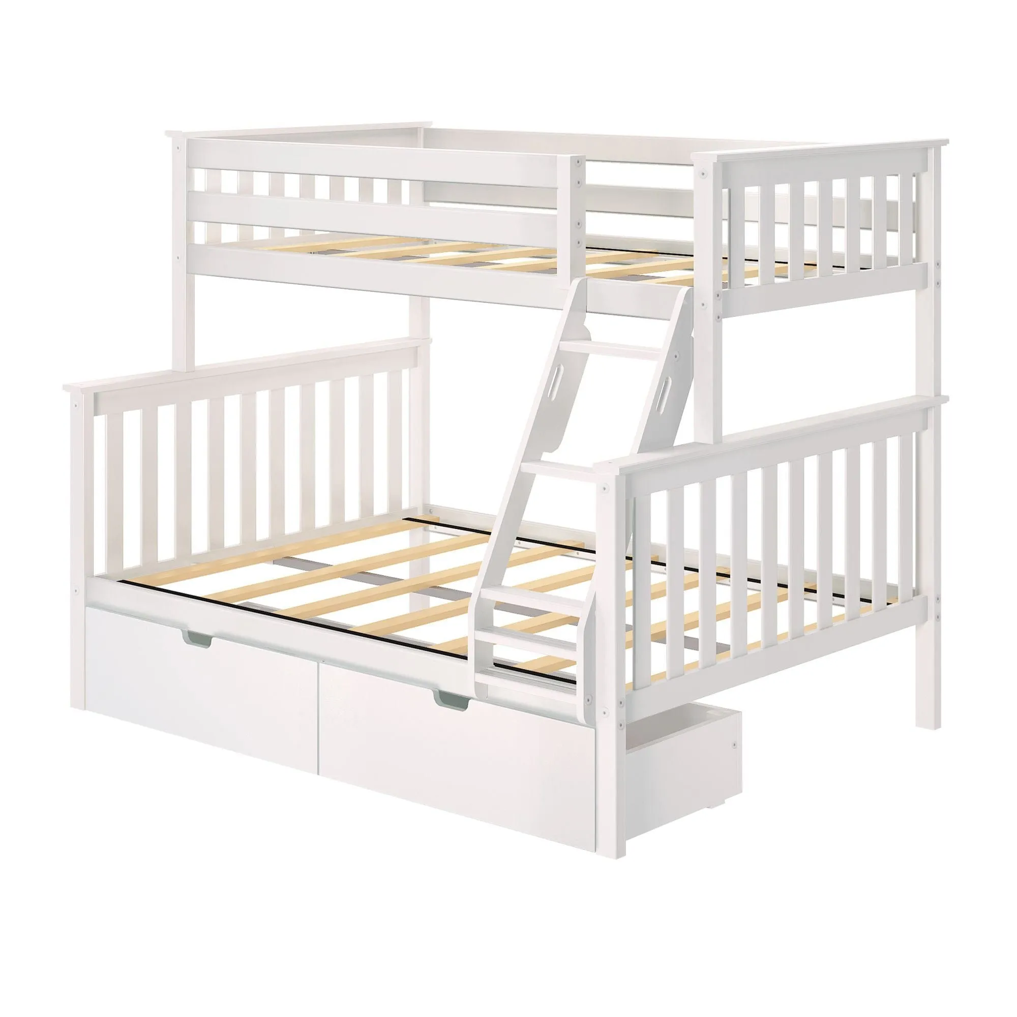 Twin Over Full Bunk Bed With Storage Drawers