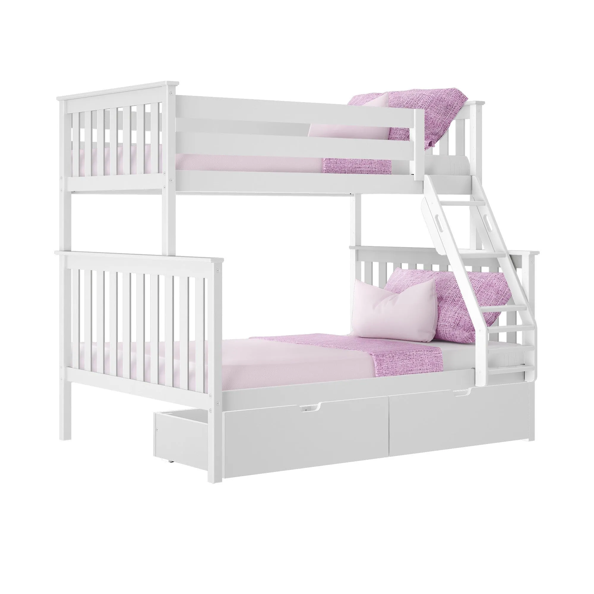 Twin Over Full Bunk Bed With Storage Drawers