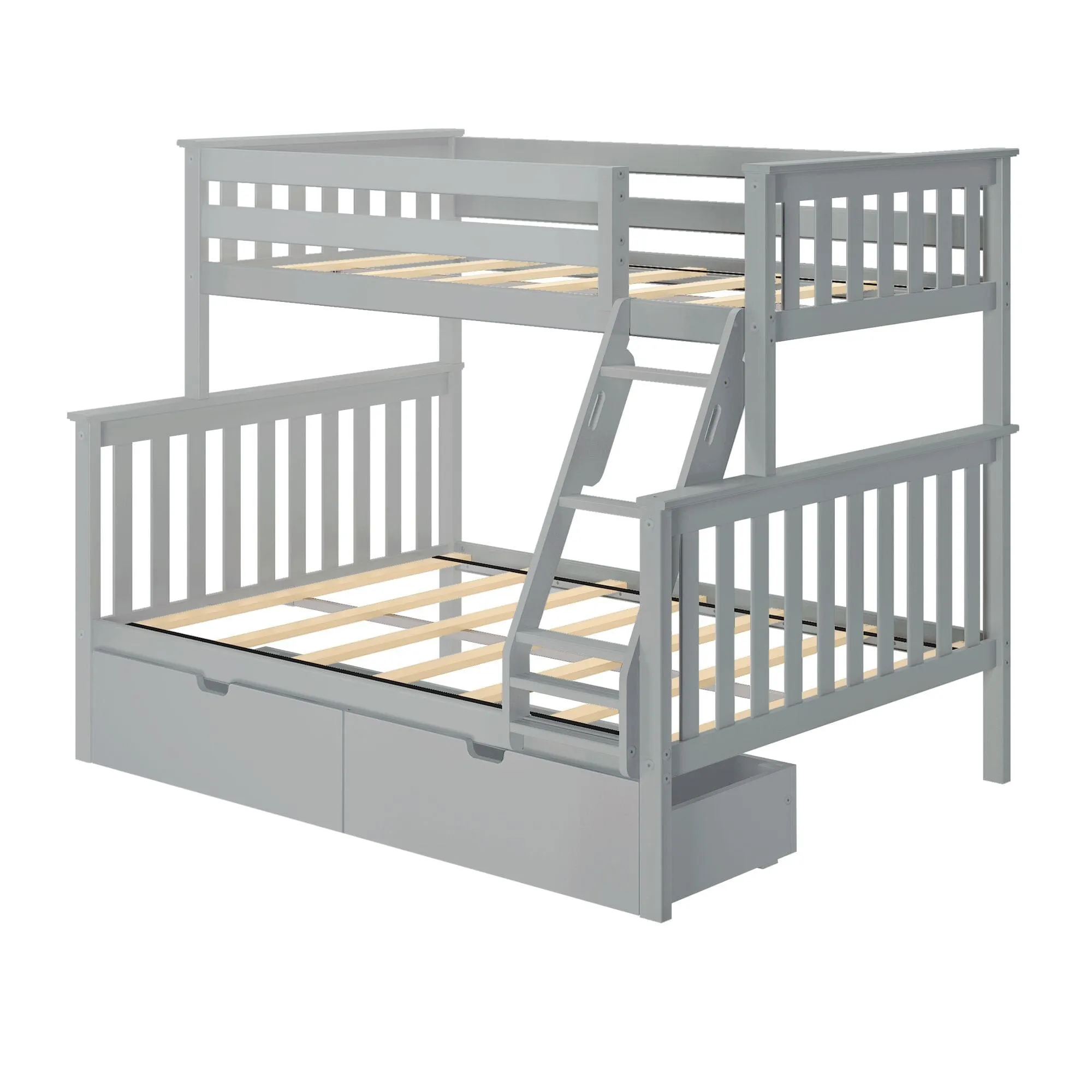 Twin Over Full Bunk Bed With Storage Drawers