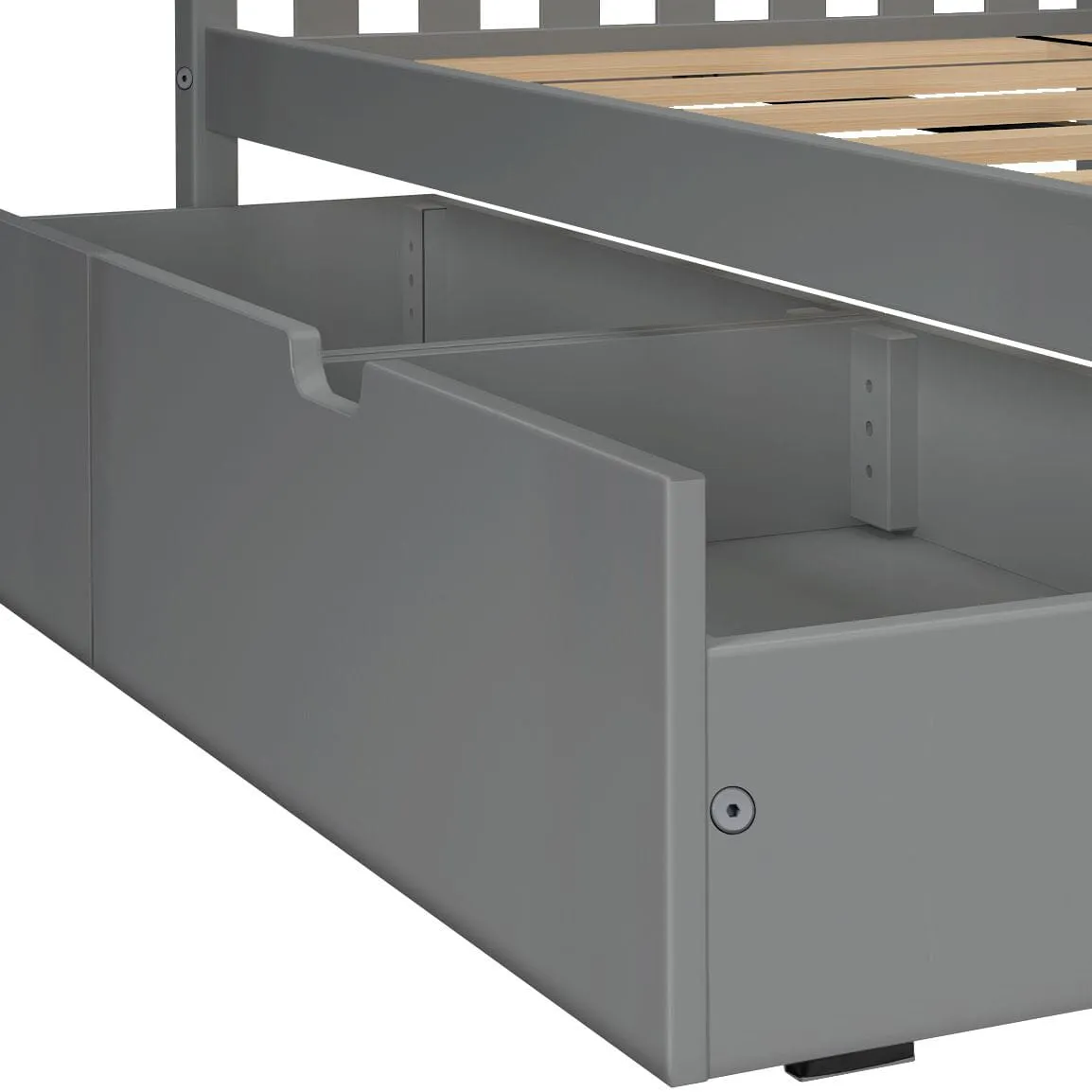 Twin Over Twin Bunk Bed With Storage Drawers