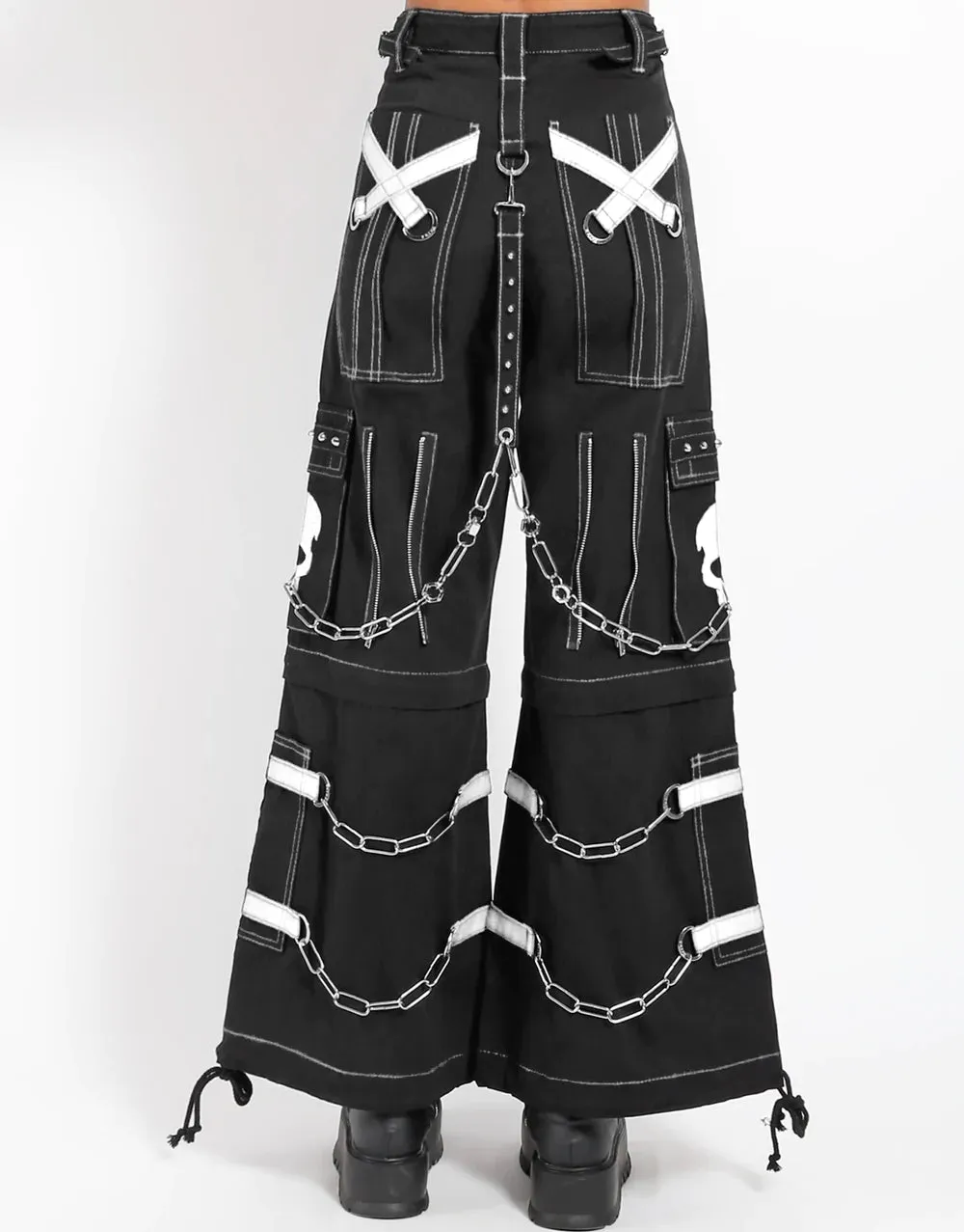 UNISEX Skull Zip Off Pants w/ White Details