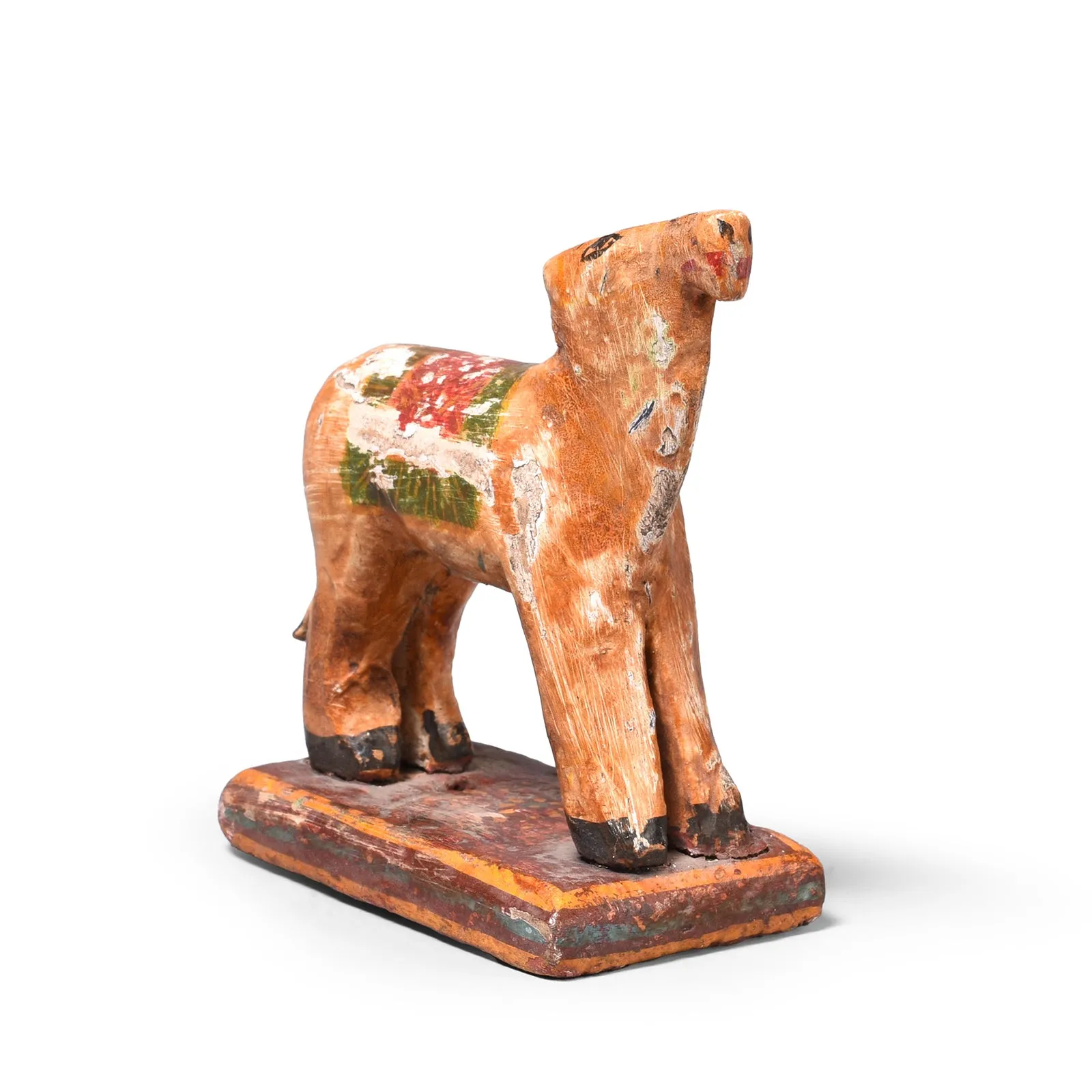 Vintage Painted Cow Toy From Gujarat - Ca 1940