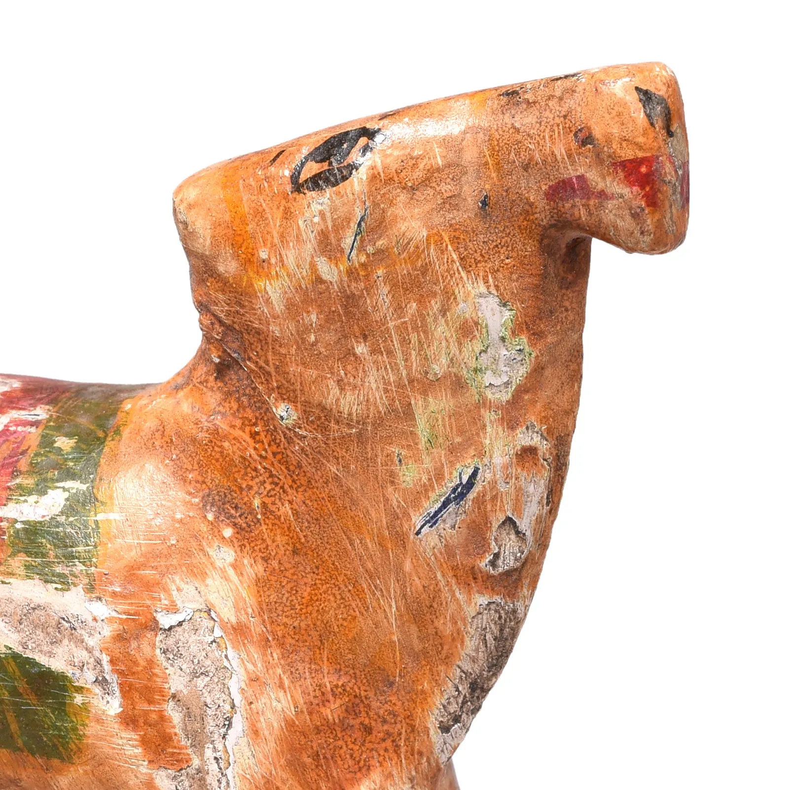 Vintage Painted Cow Toy From Gujarat - Ca 1940