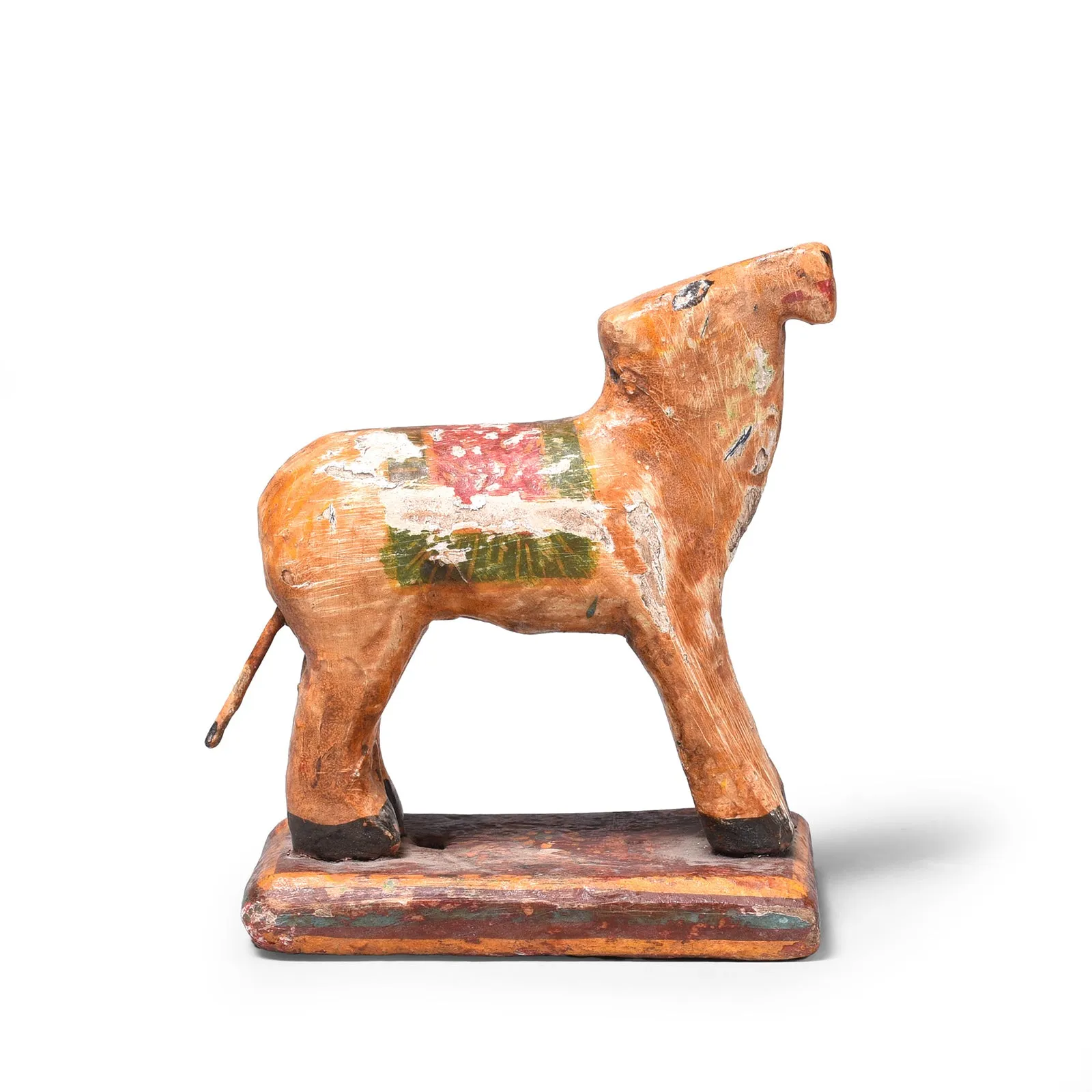 Vintage Painted Cow Toy From Gujarat - Ca 1940