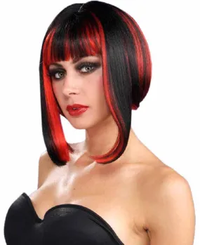 Womens Black And Red Vixen Wig