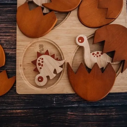 Wooden Dinosaur Hatching Puzzle