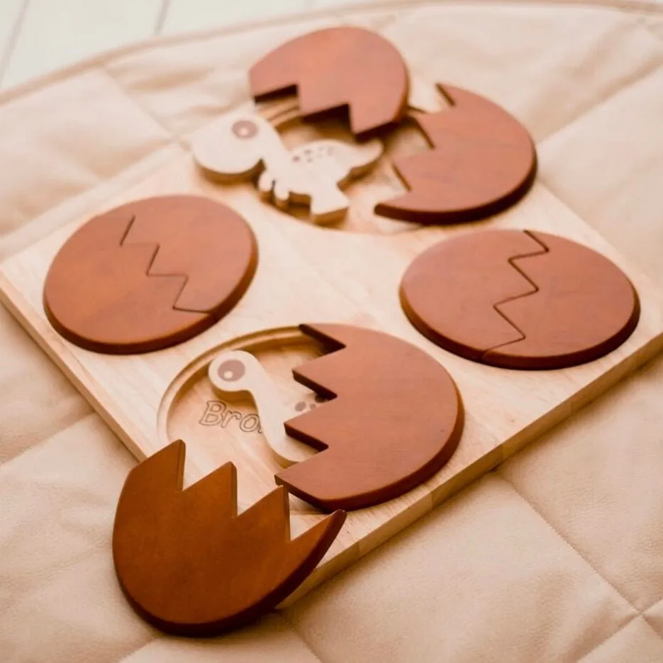 Wooden Dinosaur Hatching Puzzle