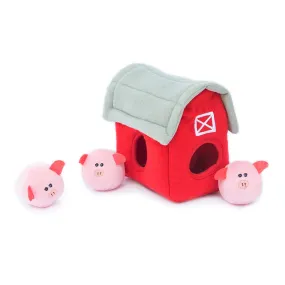 Zippy Burrow 4 Piece Pig Barn Dog Toy