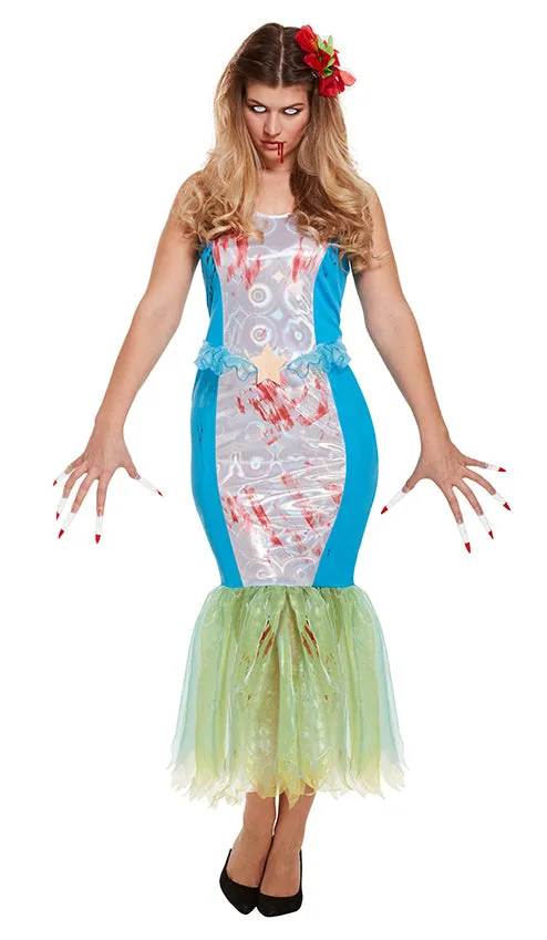 Zombie Mermaid Costume for Ladies Fantasy Outfit